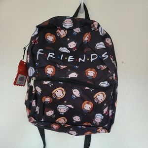 NWT Friends TV Show Backpack Chibi Style All-Over Print  UNISEX